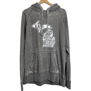 Michigan Gray Hoodie Size XL Men